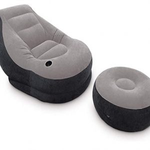 Sillón hinchable con reposapiés